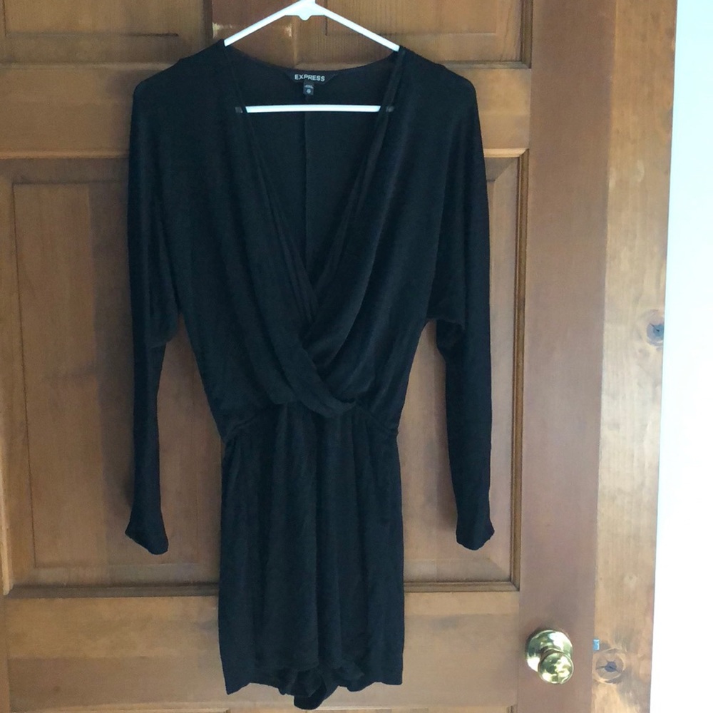 Black Long sleeve dress up romper